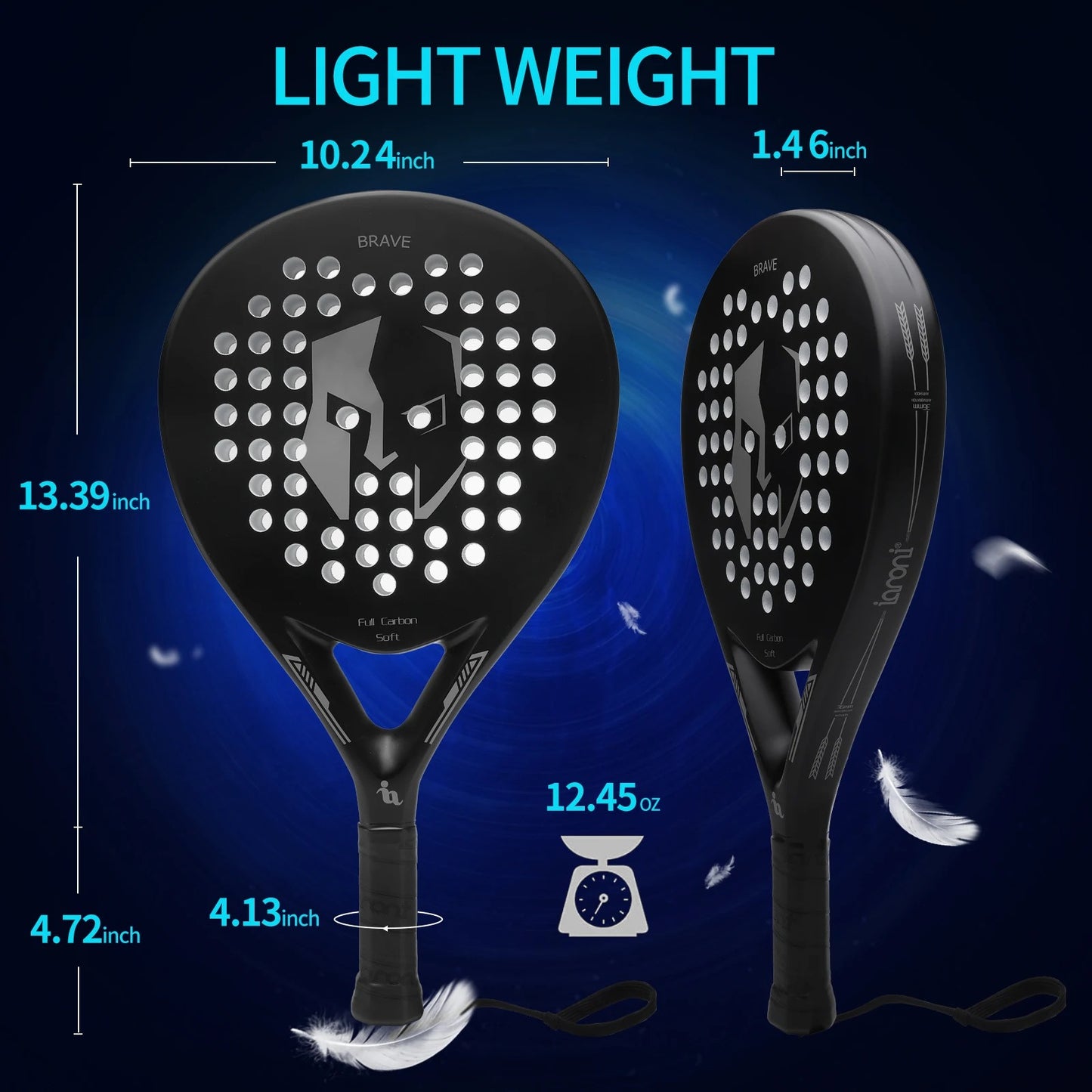 Carbon Fiber Paddle Tennis Racquet