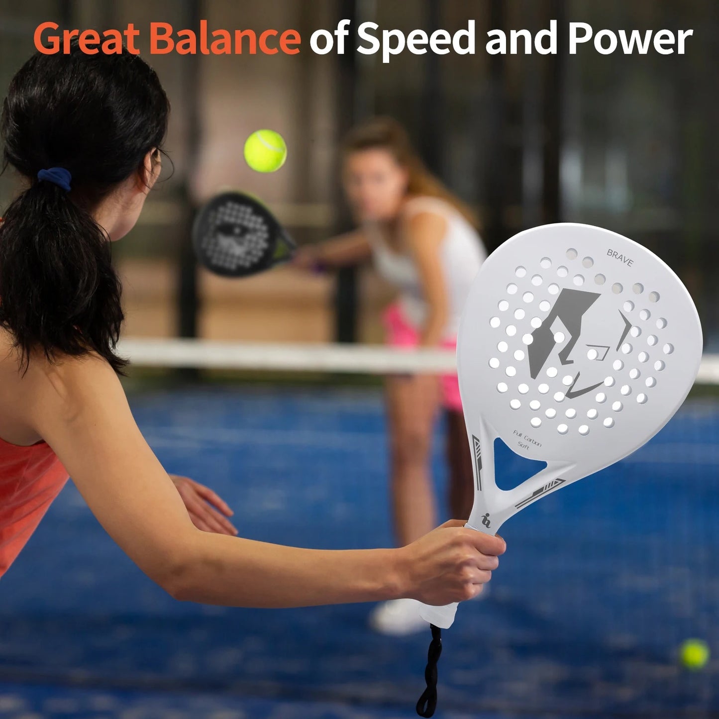 Carbon Fiber Paddle Tennis Racquet